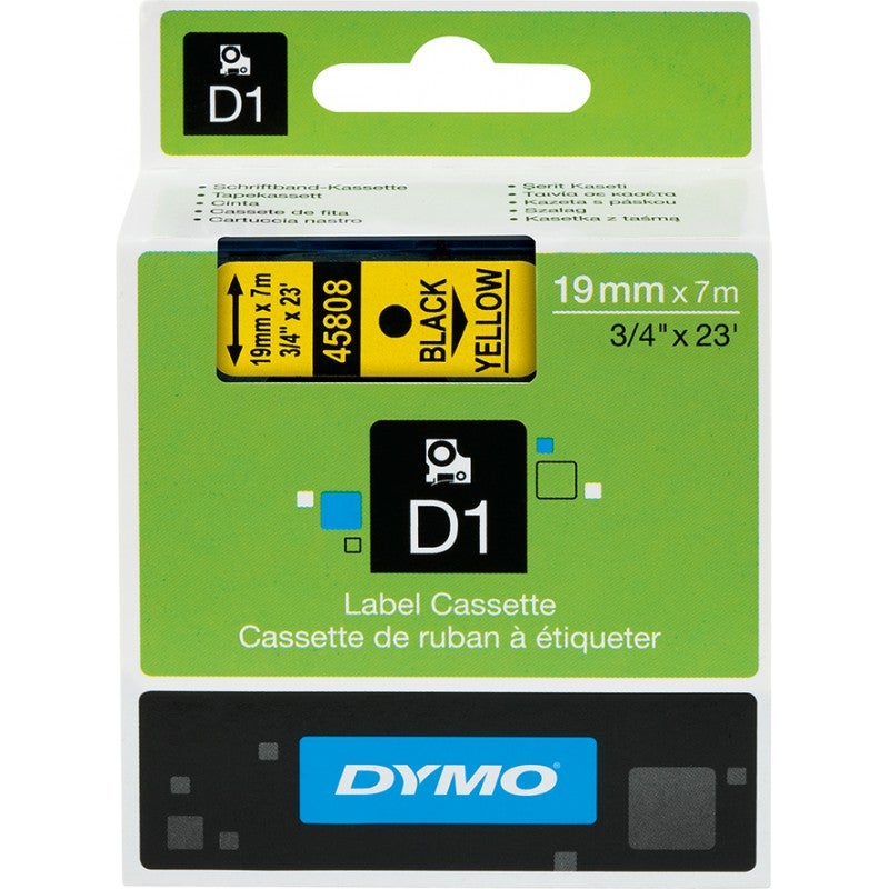 ORYGINALNA Taśma DYMO D1 45803 samoprzylepna 19mm x 7m biała / czarny