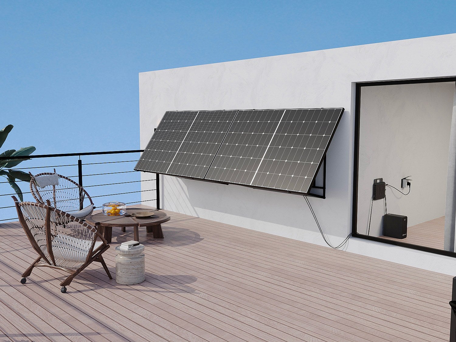 Kit 2 panneaux solaires Plug and Play + batterie de stockage - 850 W - LUMINOSER - 2