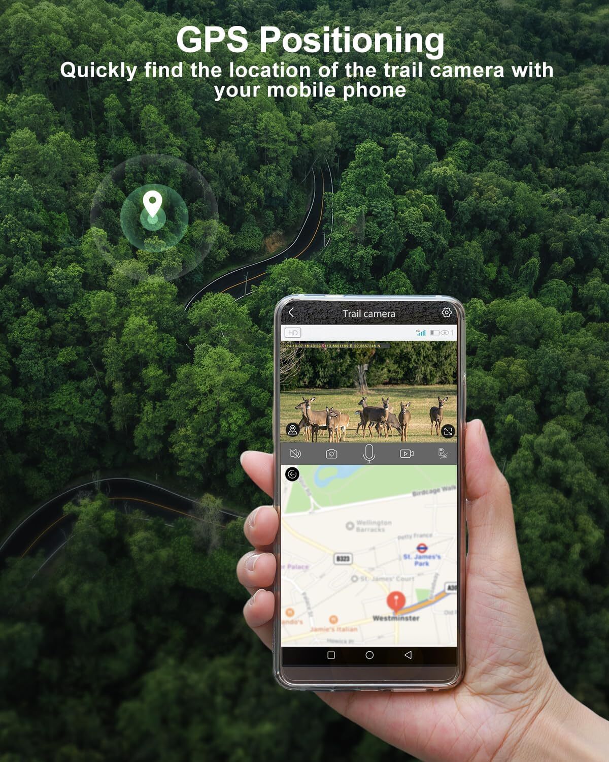 Xega 4G Caméra de Chasse Solaire HD 2K Surveillance Faune,Accès à Distance,Vision Nocturne Infrarouge,Batterie,Détection PIR,Alertes Instantanées - 6