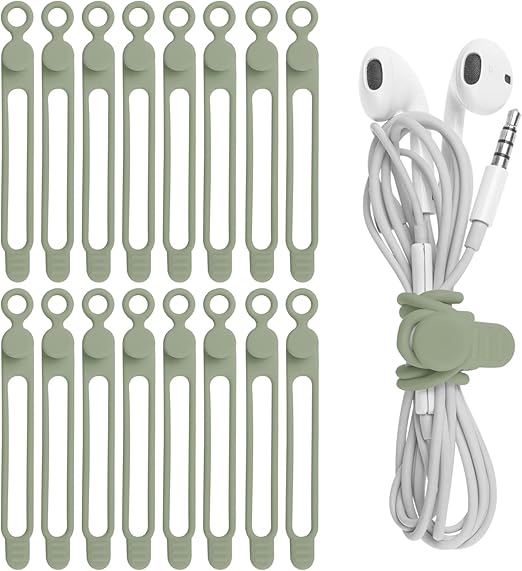 OneLeaf Lot De 110 Attaches Câbles Réutilisables 20 Cm - Organisateur De Fils Auto-agrippant, Blanc - Gestion Câbles Maison Bureau