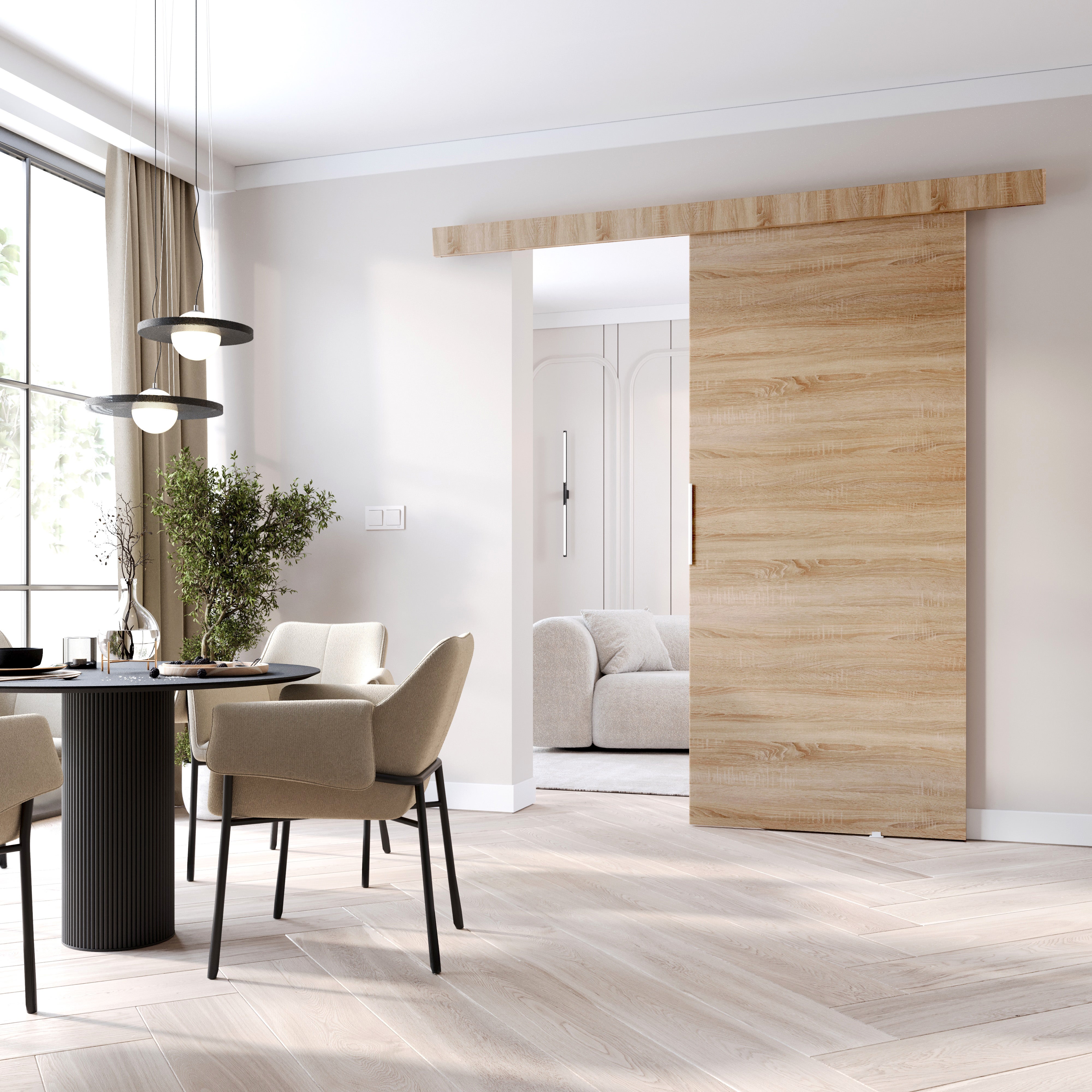 MINIO go for it, porte coulissante CLEAN A 106 cm portes de chambre | Chêne Sonoma - 2
