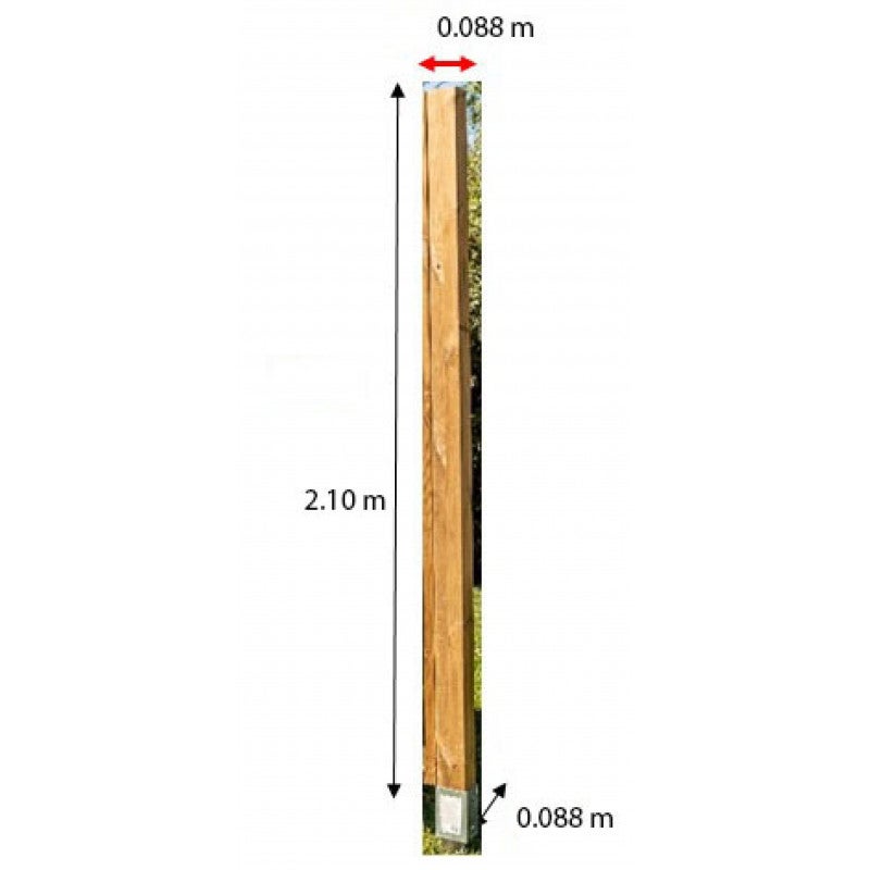 Palo in legno termo-trattato per frangivista da giardino – 220 cm – certificato PEFC – TVT290 Foresta - 2