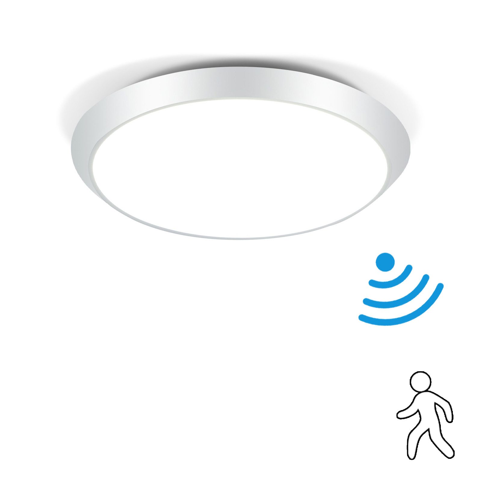 ZMH Lampa sufitowa LED z czujnikiem ruchu, do użytku wewnątrz, 15 W, do korytarza, 4000 K - 5