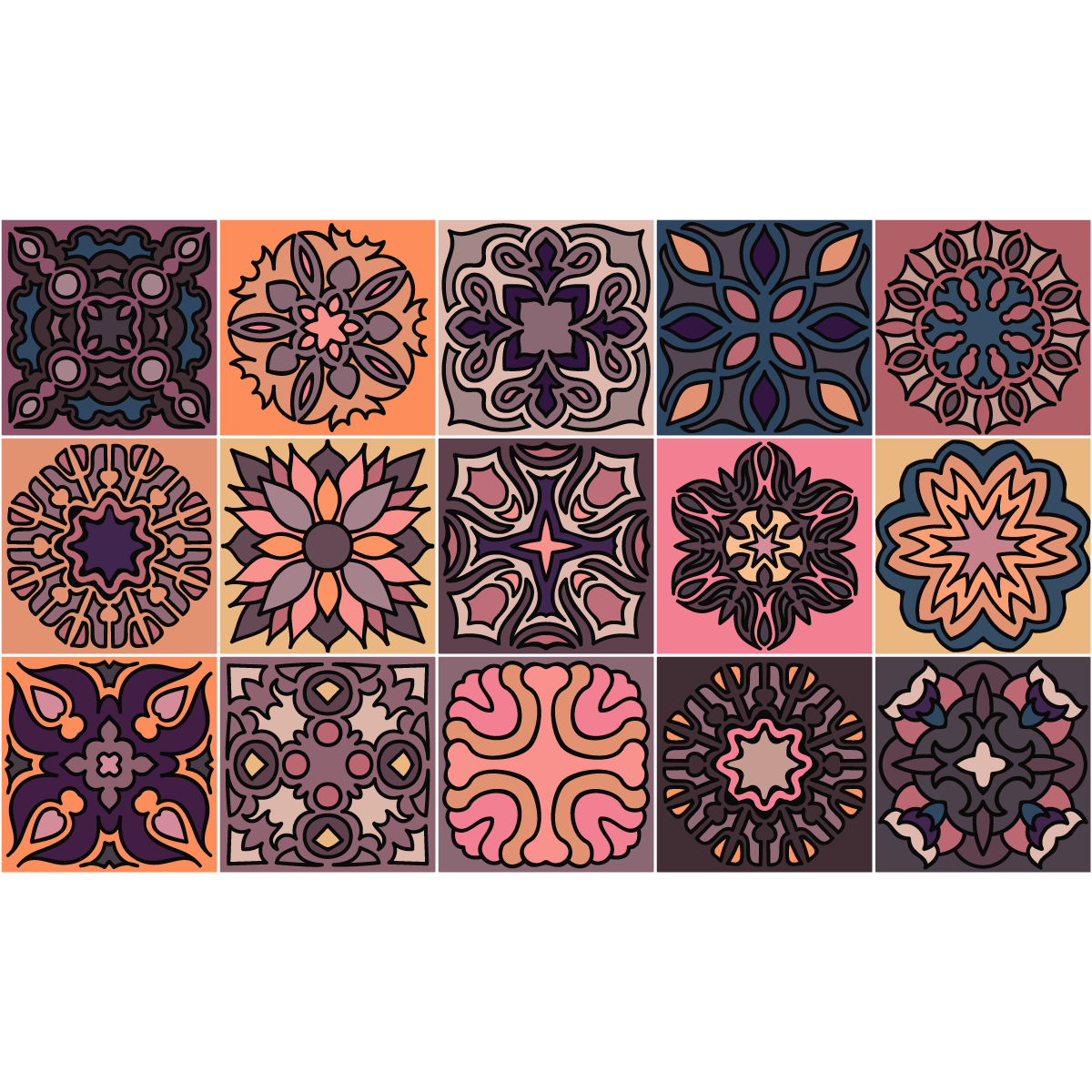 15 adesivo piastrelle azulejos Toledo - Sticker adesivo - adesivi murali - 15stickers10x10cm - 2