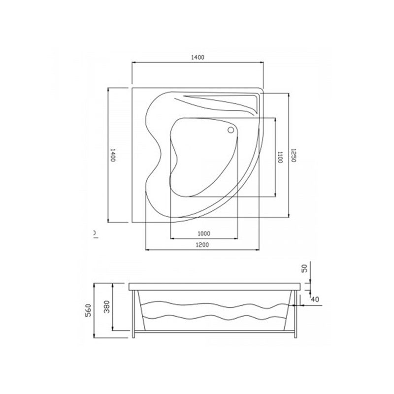 ECODE® Baignoire d'hydromassage 