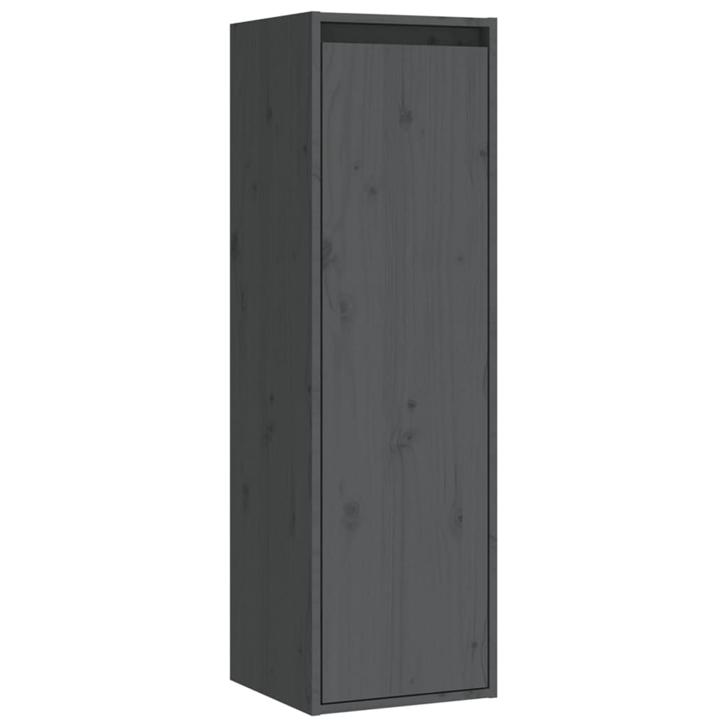 Maison Exclusive - Armarios de pared 2 uds madera maciza pino gris 30x30x100 cm - 3