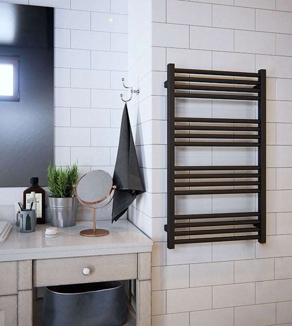 Sèche-serviette eau chaude noir de 660mm de haut et 500mm de large - 289 Watt - FIO660/500SXN - 3