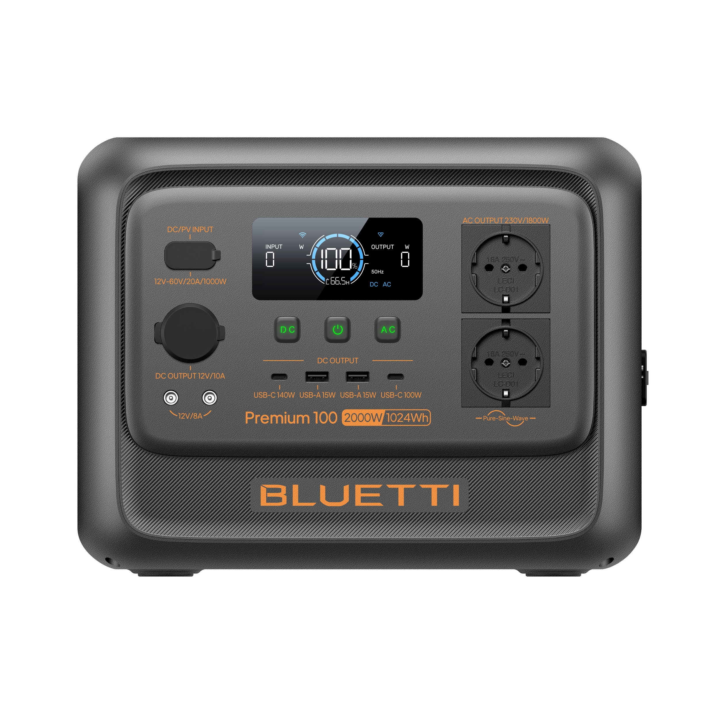 Kit BLUETTI Premium 100 V2 com Painel Solar 130W - 1024Wh, Gerador Solar 2x2000W (2700W Máx) - 6