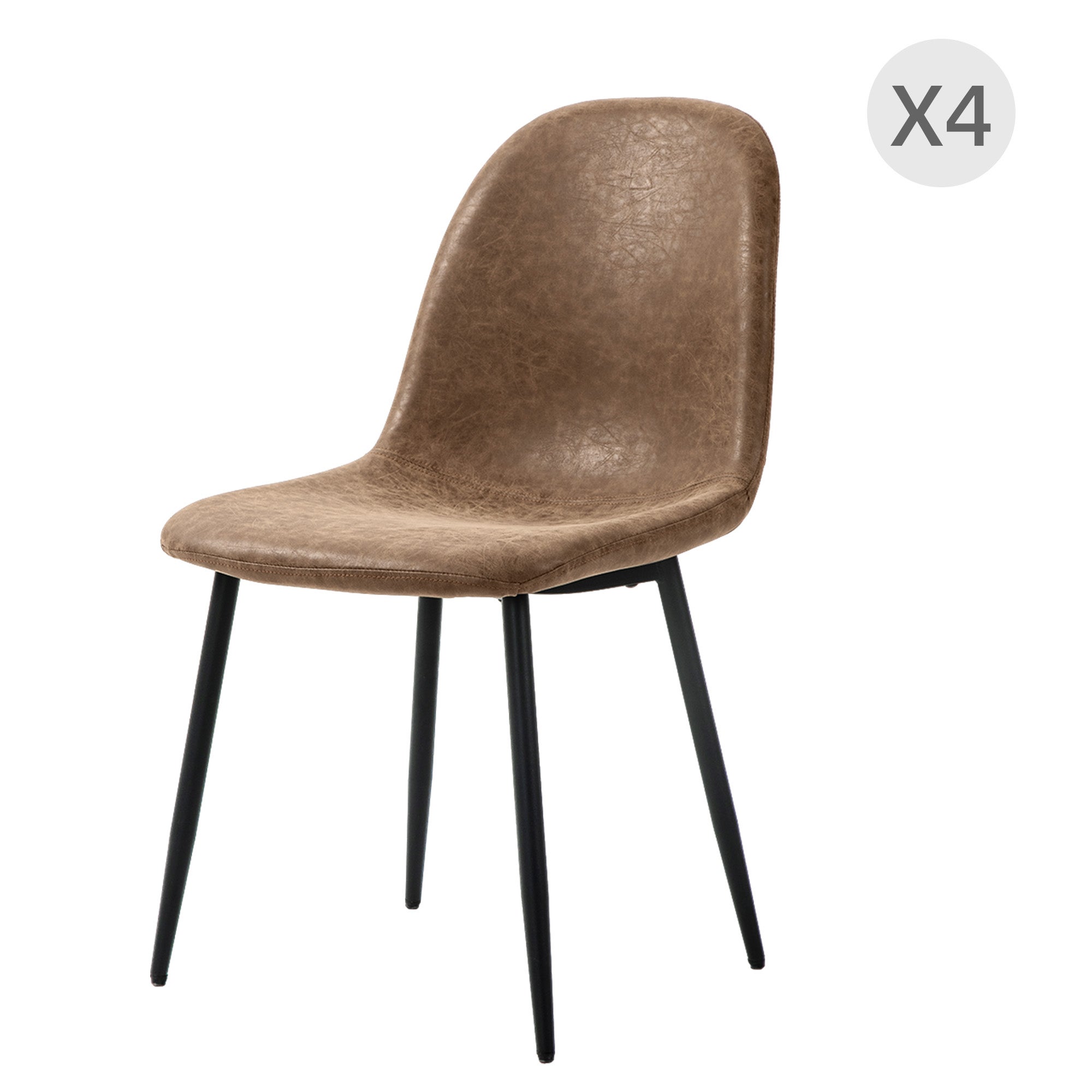 OLIXIS Sedia A Croce Girevole Con Ruote, In Ecopelle, Senza Braccioli, Ergonomica, Seduta Ampia 68 Cm, Nera