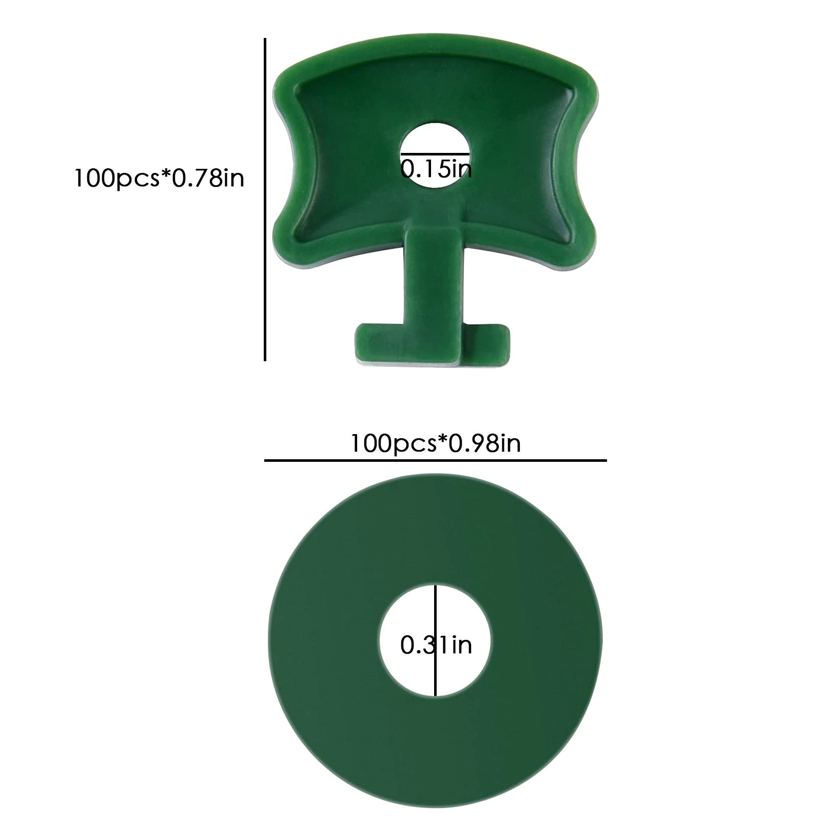 Clips de fixation pour serre en plastique avec rondelles, pour serre en aluminium, filet d'isolation, ombrage (200 pièces) - 2