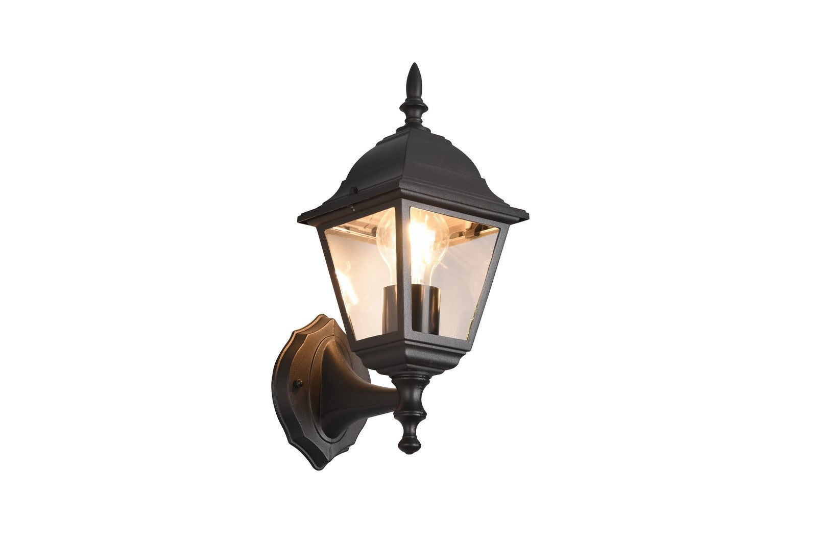 Kinkiet zewnętrzny LIVENZA czarny 1xE27x60W szkło wym:34x14x19cm IP44 Trio