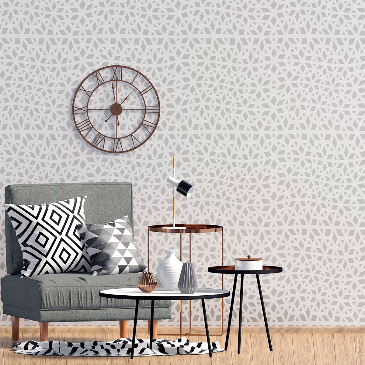 Vinilo papel pintado escandinavo bjorn - adhesivo de pared - revestimiento sticker mural decorativo - 60x60cm