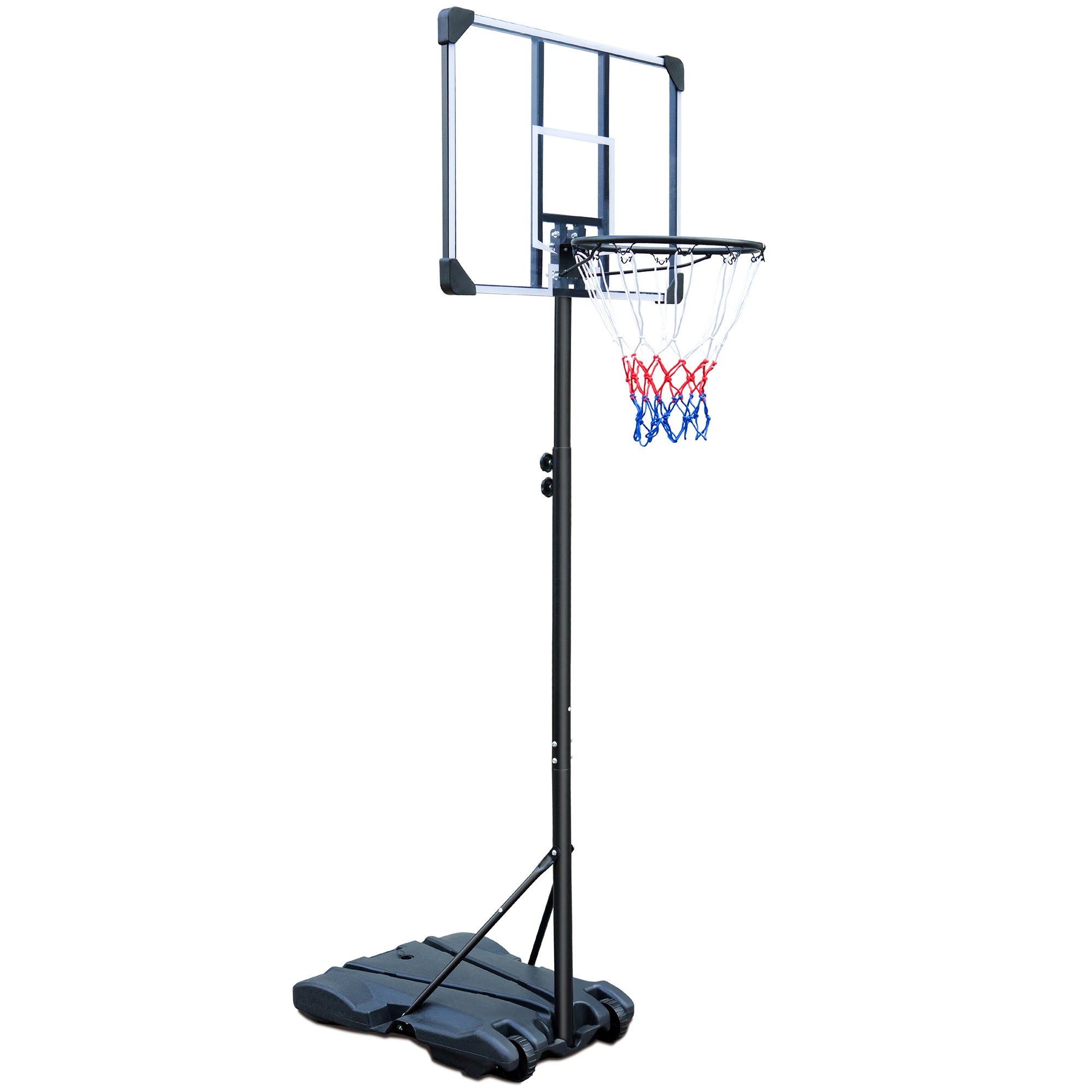SPORTNOW Canasta de Baloncesto de Exterior con Altura Ajustable 235-264 cm Aro d
