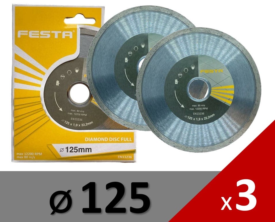 Lot De 2 Disques Diamantés 125 Mm Pour Carrelage – Coupe Propre & Précise, Qualité Professionnelle