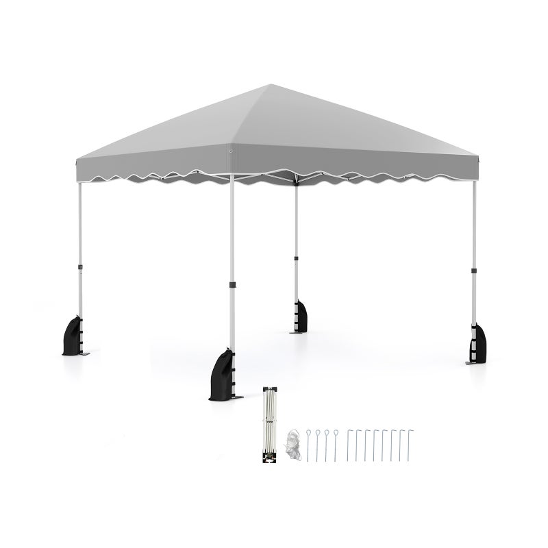 Pawilon składany 3 x 3 m, wodoszczelny, z torbą na kółkach, w zestawie: 4 liny wiatrowe i 4 worki na piasek i 8 śledzi, odporny na zimę, festiwale