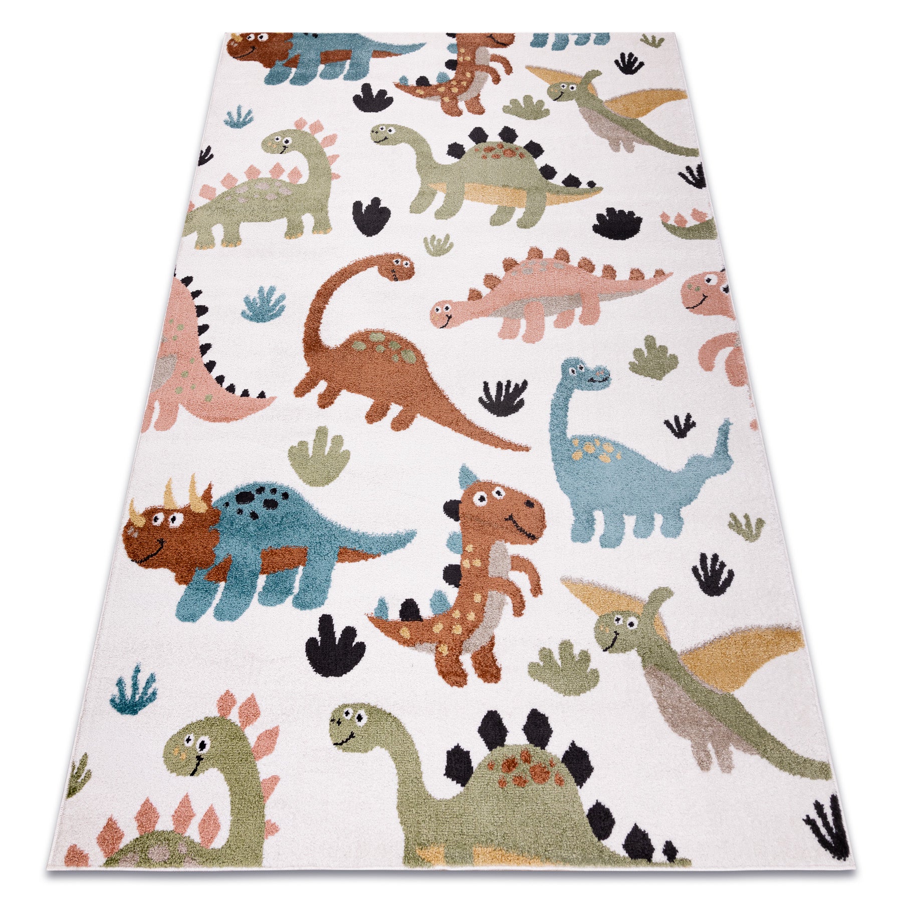 Dywan FUN Dino dla dzieci, dinozaury krem 280x370 cm