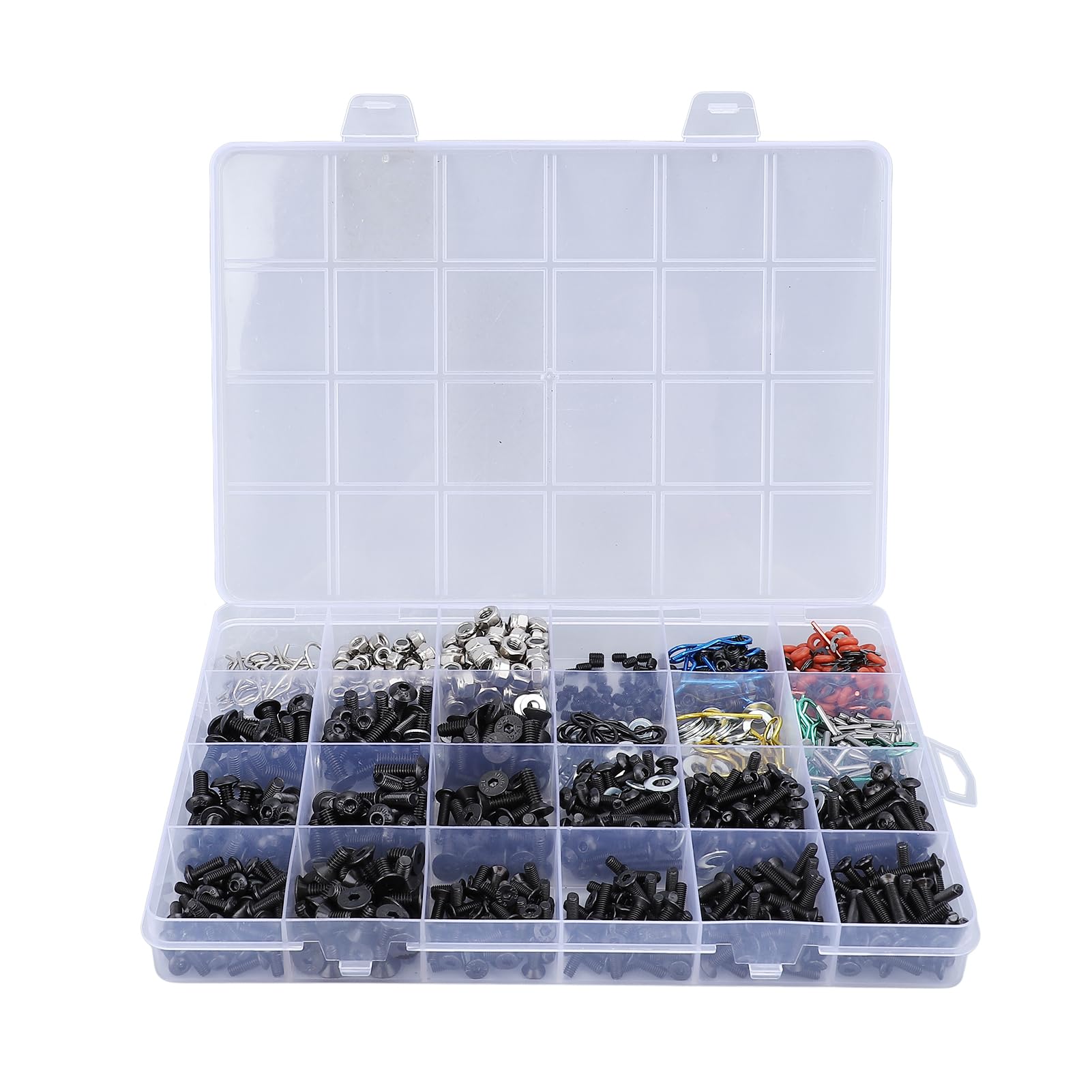Kit 240 Pièces De Vis RC – Outils De Réparation Pour Voitures 1/10 Et 1/8, Rangement En Boîtier Plastique