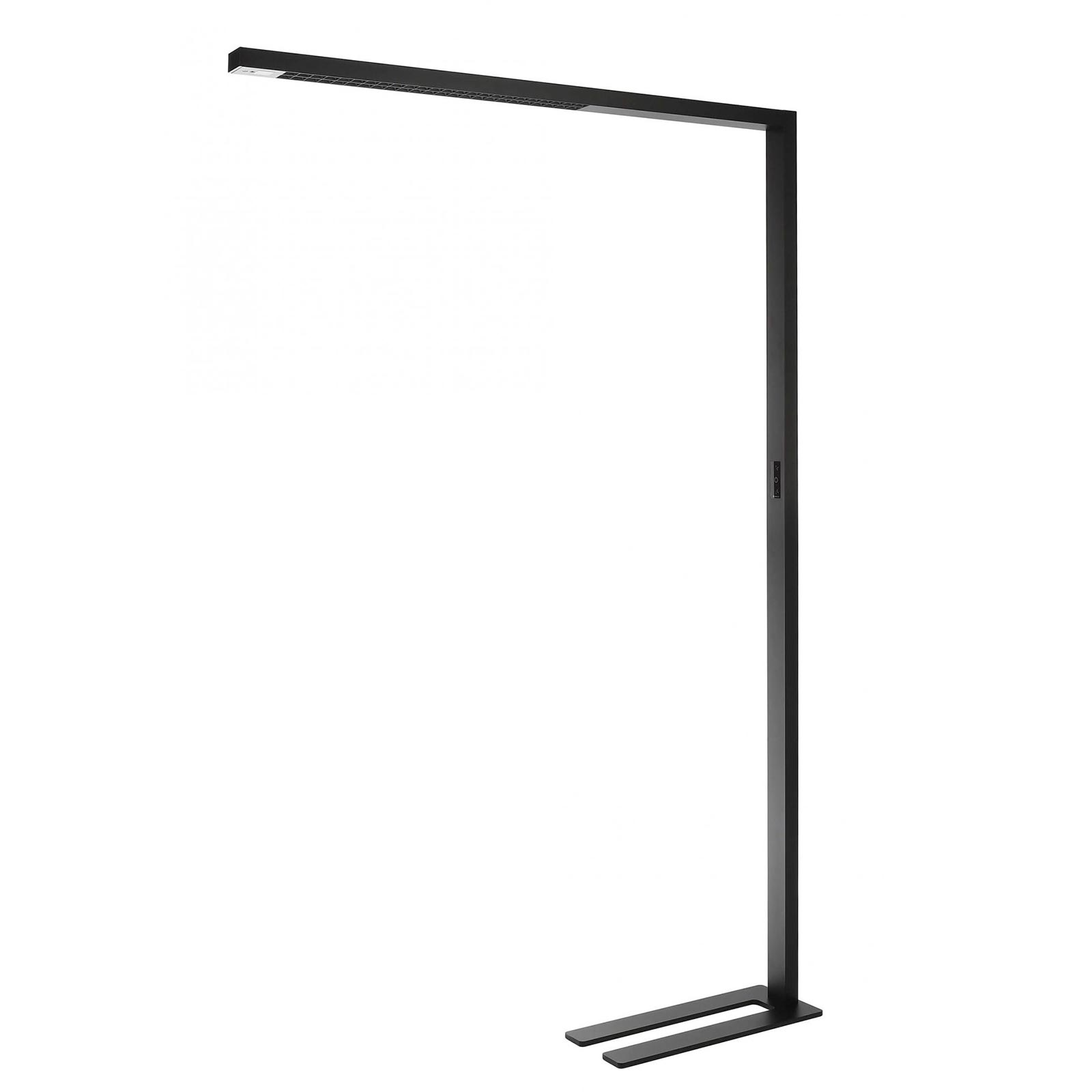 Lampa podłogowa LED 80W ściemniana dotykowo z czujnikiem obecności podwójna wiązka bezpośrednie światło pośrednie gabinet RA90 230V BLACK