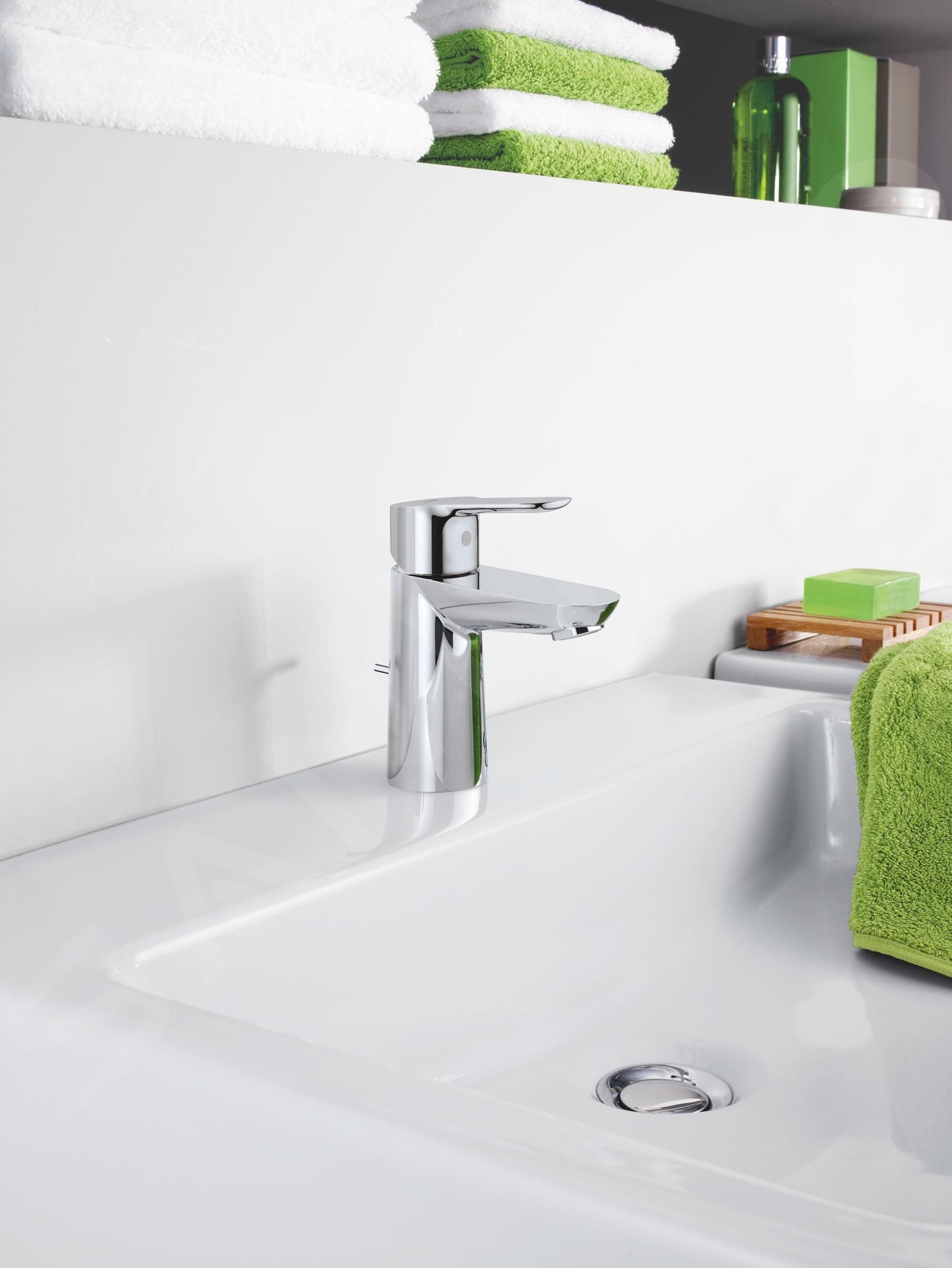 GROHE BauEdge Mitigeur de lavabo Taille S Chrome avec vidange - 8