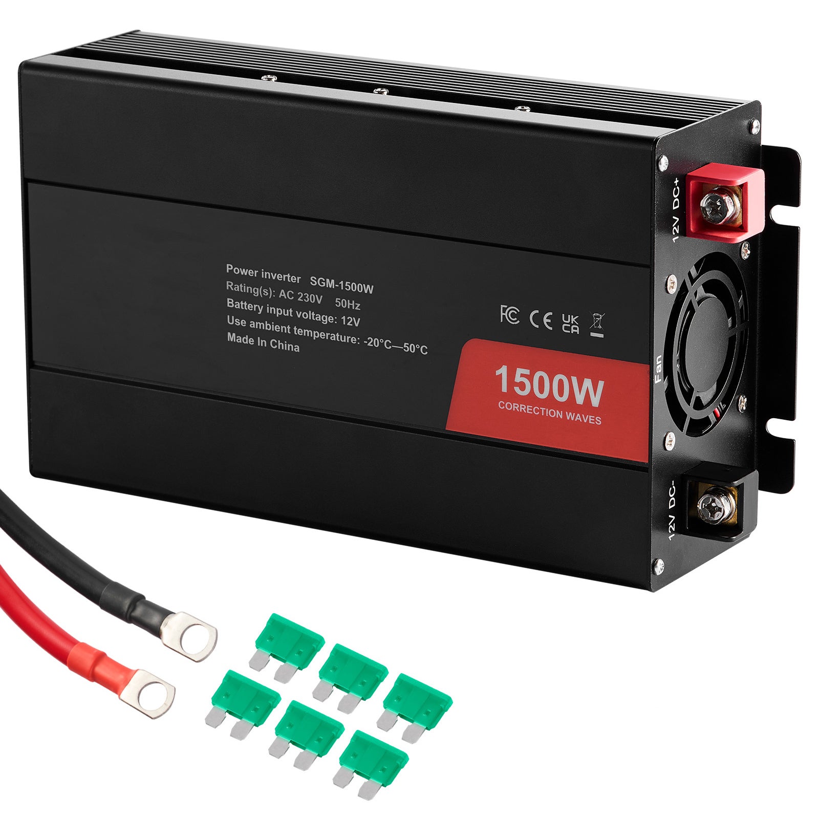 Onduleur 1000W Onde Sinusoïdale Modifiée - 12V/24V Vers 220V - Pour Voiture, Camping, Solaire - Protection Intégrée - 6