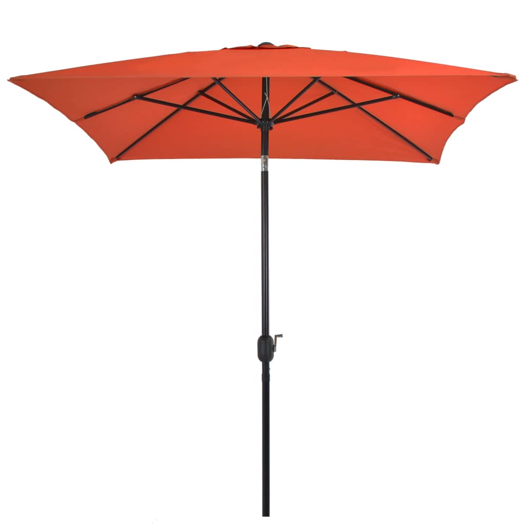 Parasol avec mât en métal 300x200 Terre cuite - 3
