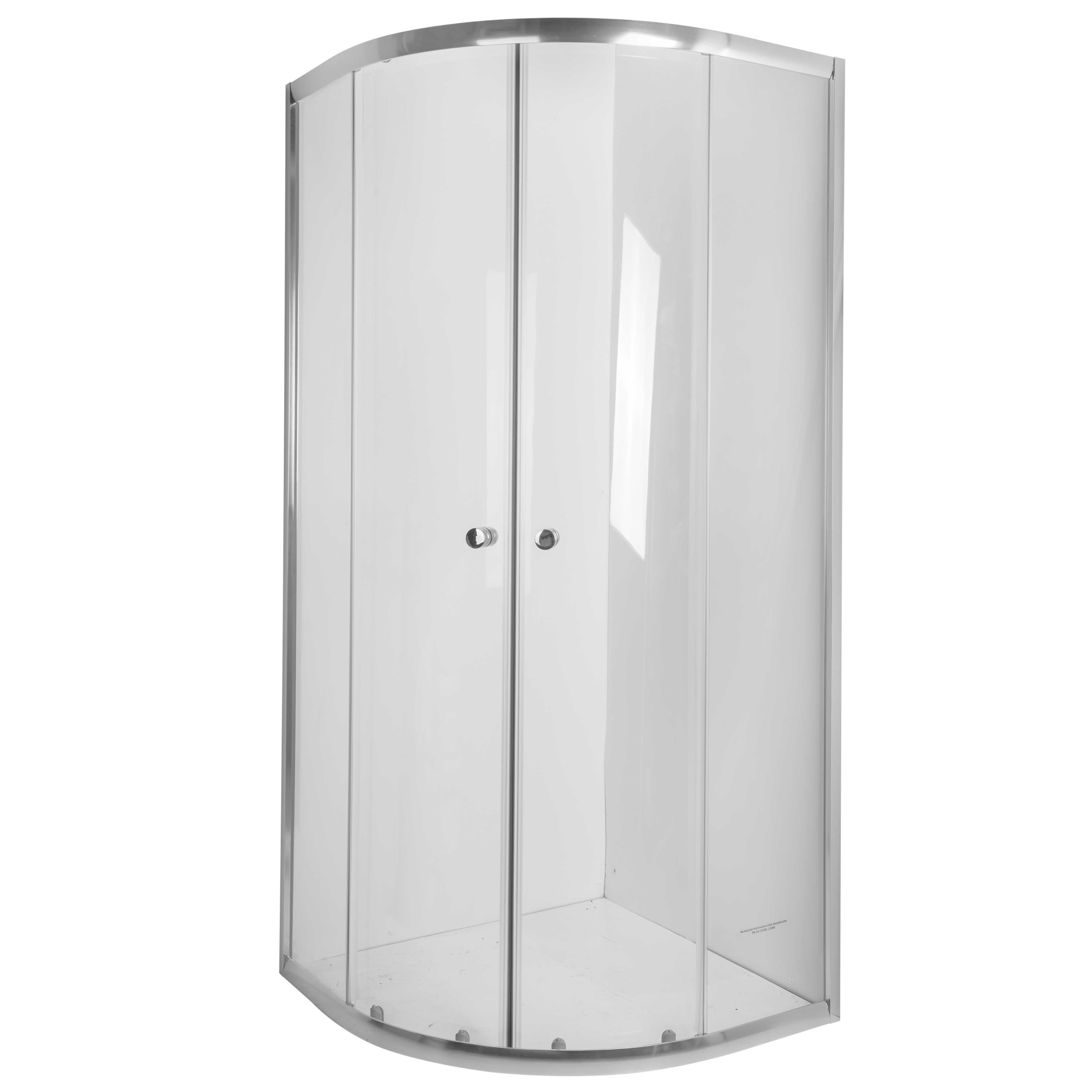 Kabina Prysznicowa 80 x 80 cm Bez Brodzika Półokrągła INVENA Vitoria