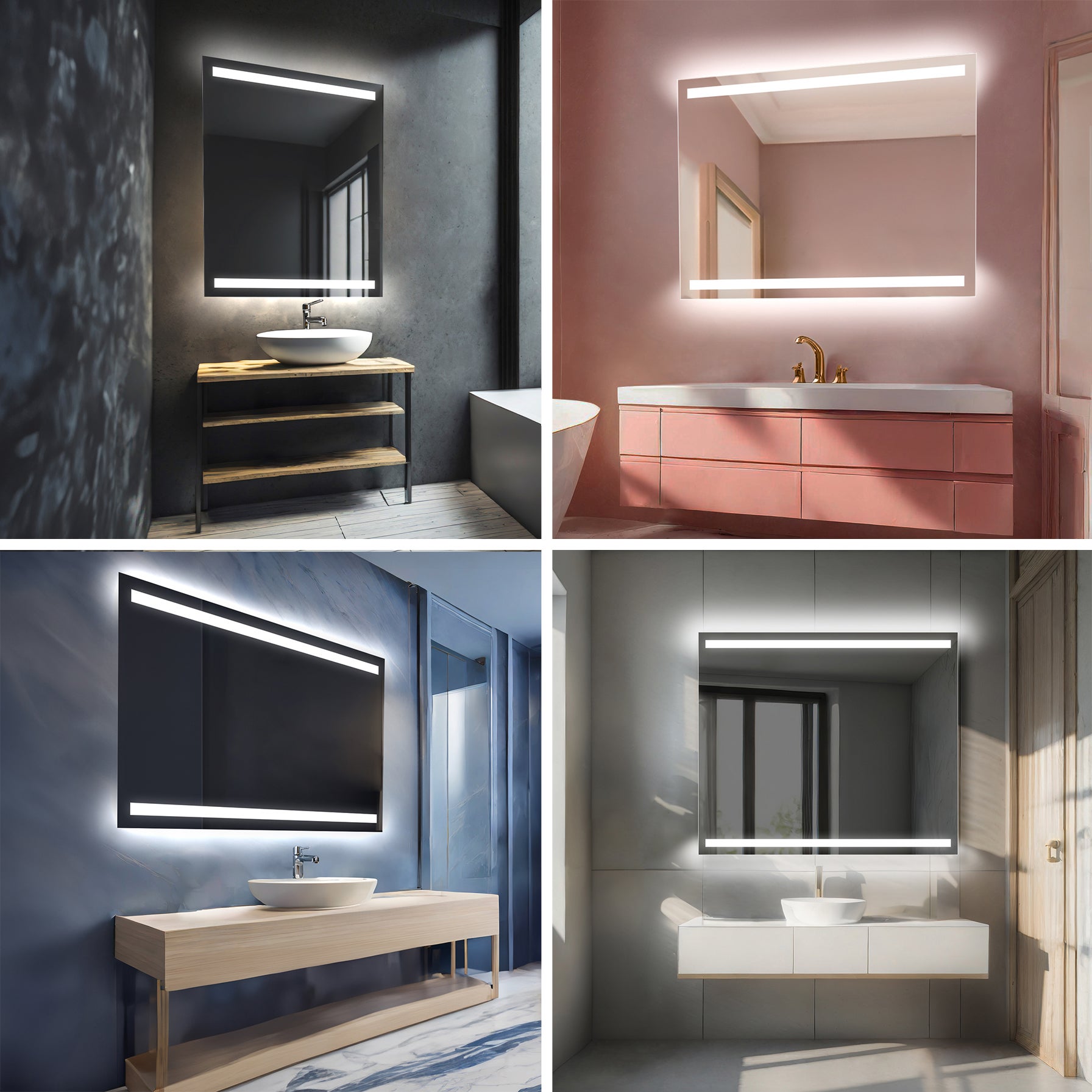 Miroir de Salle de Bain LED Lucy - 200x70cm - Blanc Froid 7000K - 8