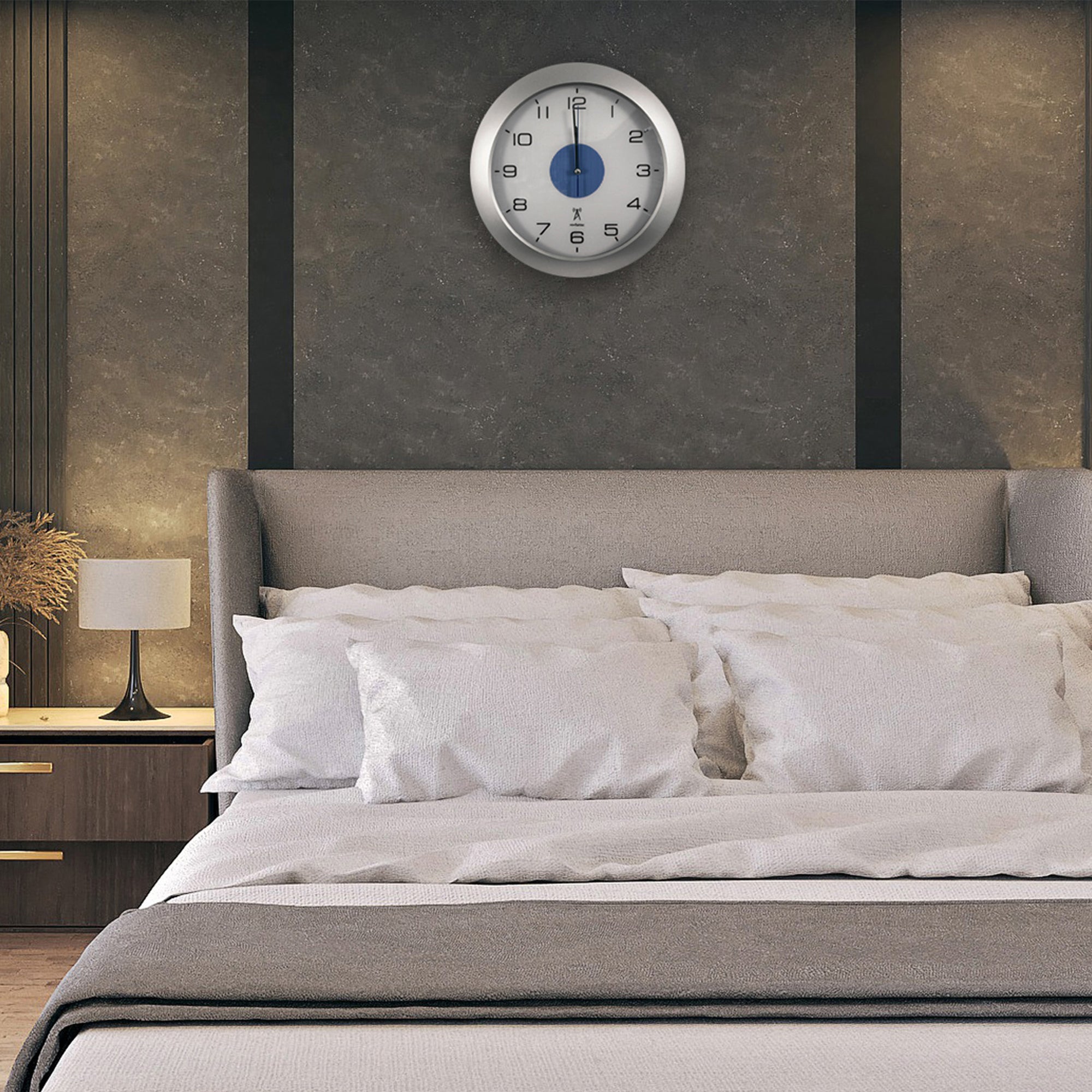 Orologio da parete luminoso LED radiocontrollato FISHTEC Ø30 cm 3 modalità di illuminazione Silenzioso ABS 4 pile AA Decorazione muro - 5