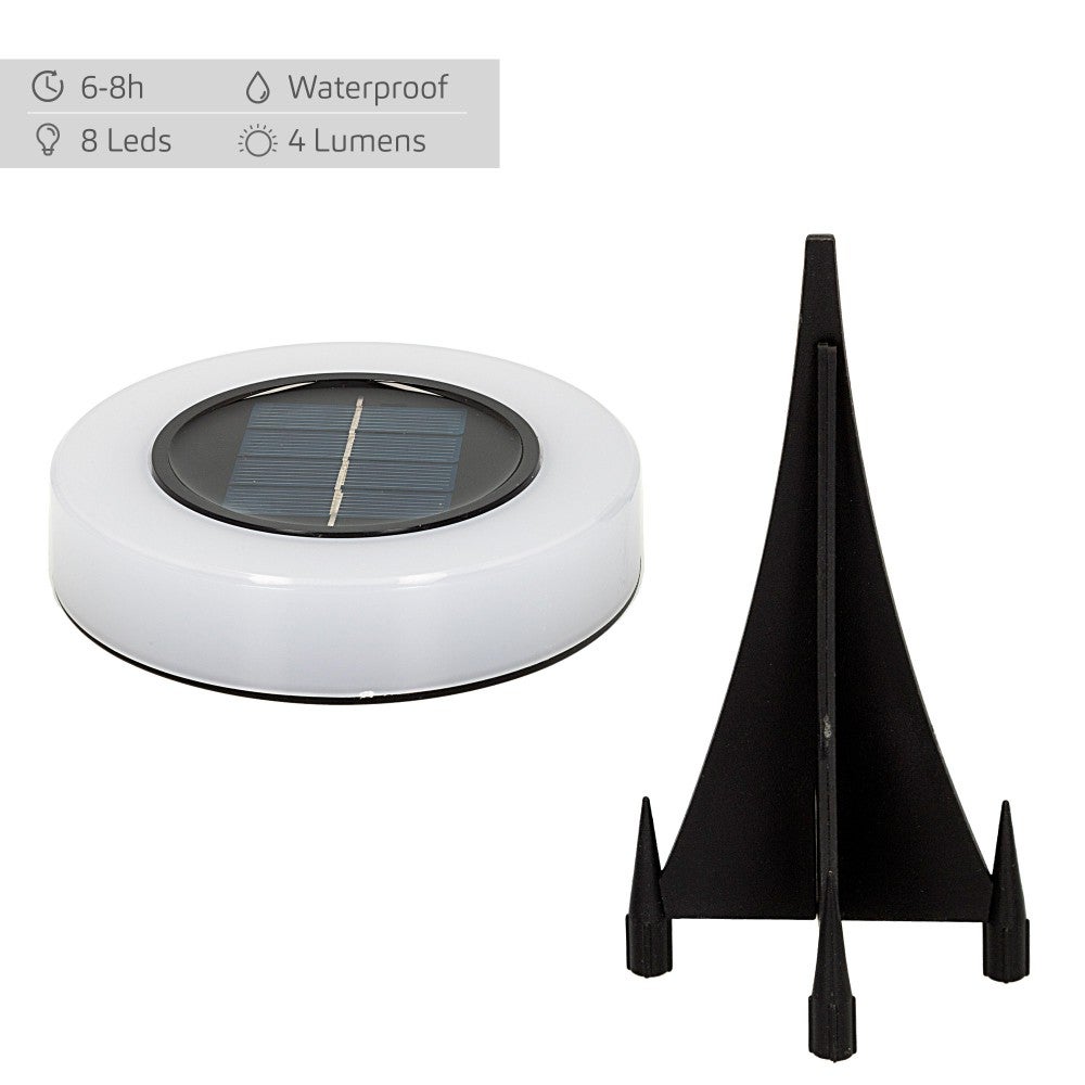 Pack 4 holofotes solares exteriores luz branca LED c/farol para jardim Aktive - 5