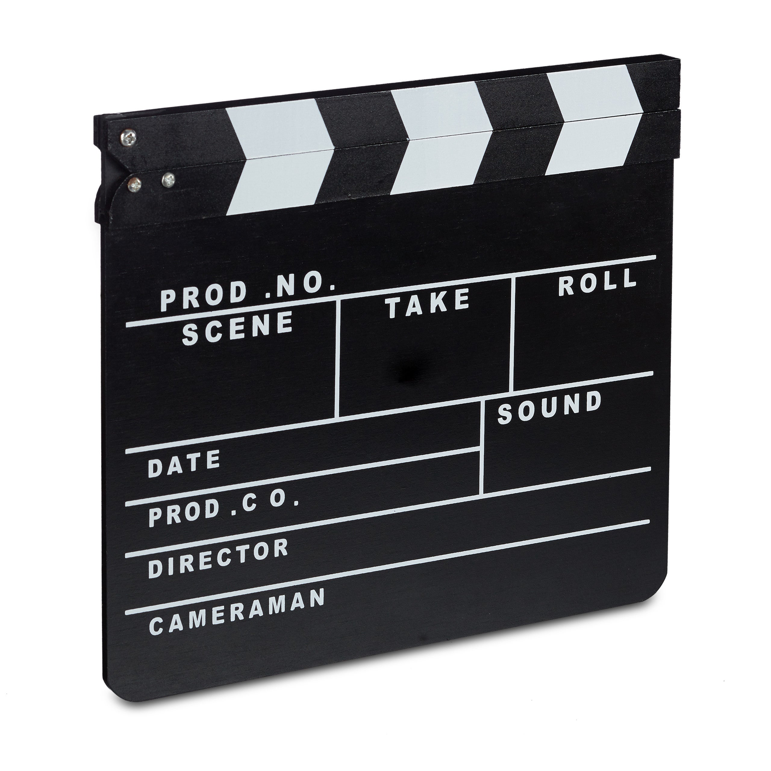 Clap de cinéma Hollywood film clapet scène inscription déco HxlxP: 26 x 30 x 30 cm, noir, Relaxdays - 8