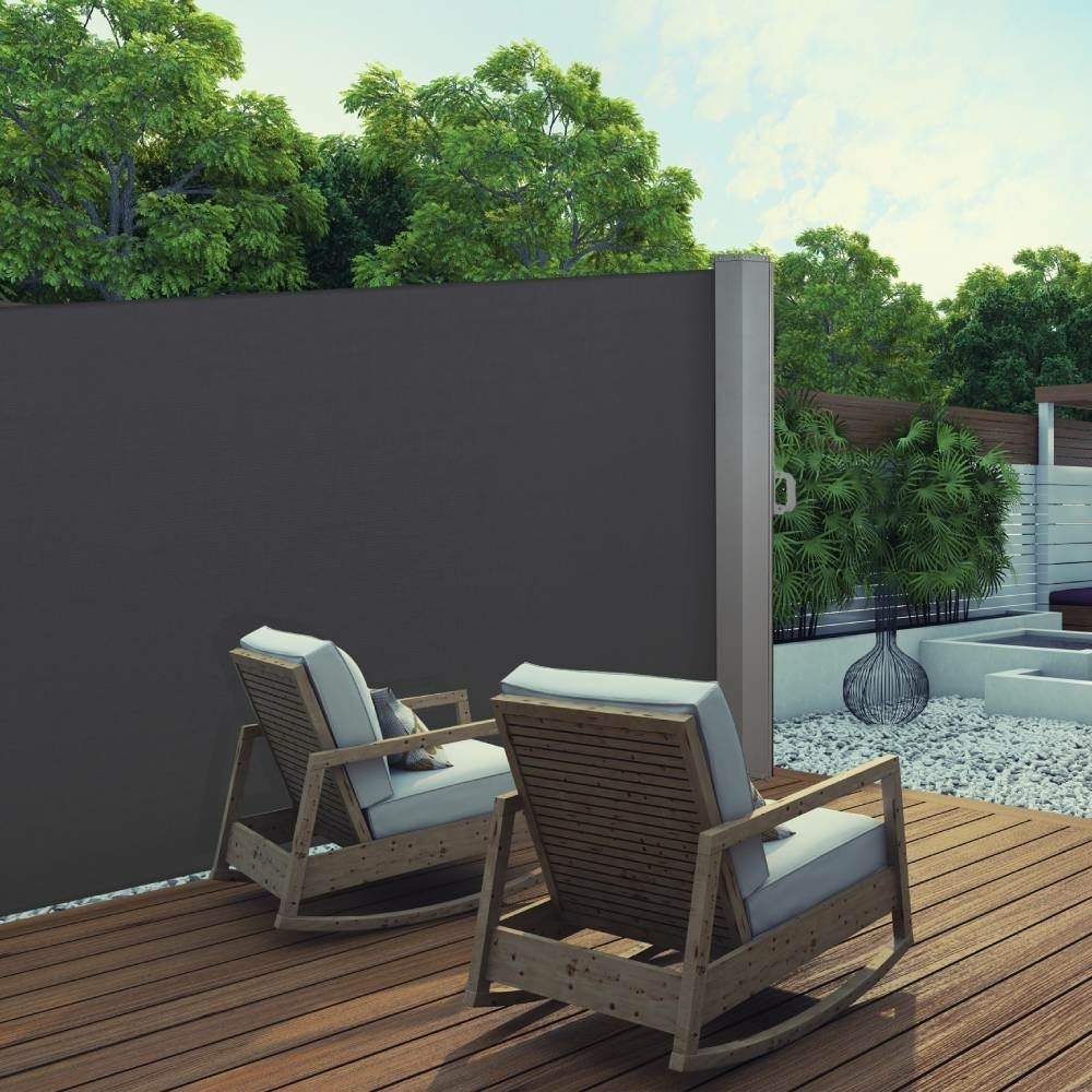 Paravent pour terrasse et jardin rétractable - Convient aux angles - 160 cm x 6 m - 3