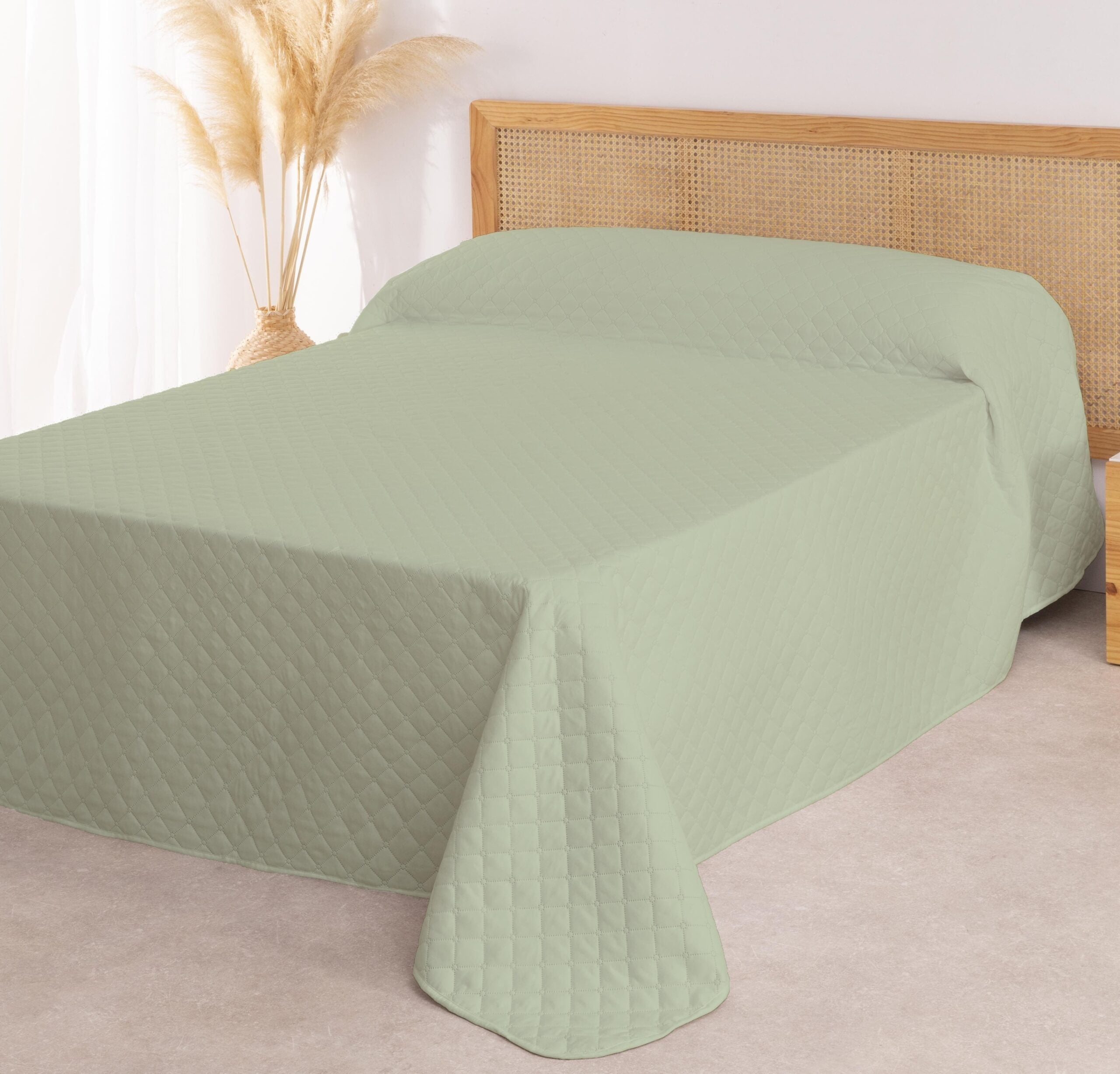 Colcha primavera verano reversible toscana aqua cama 150cm