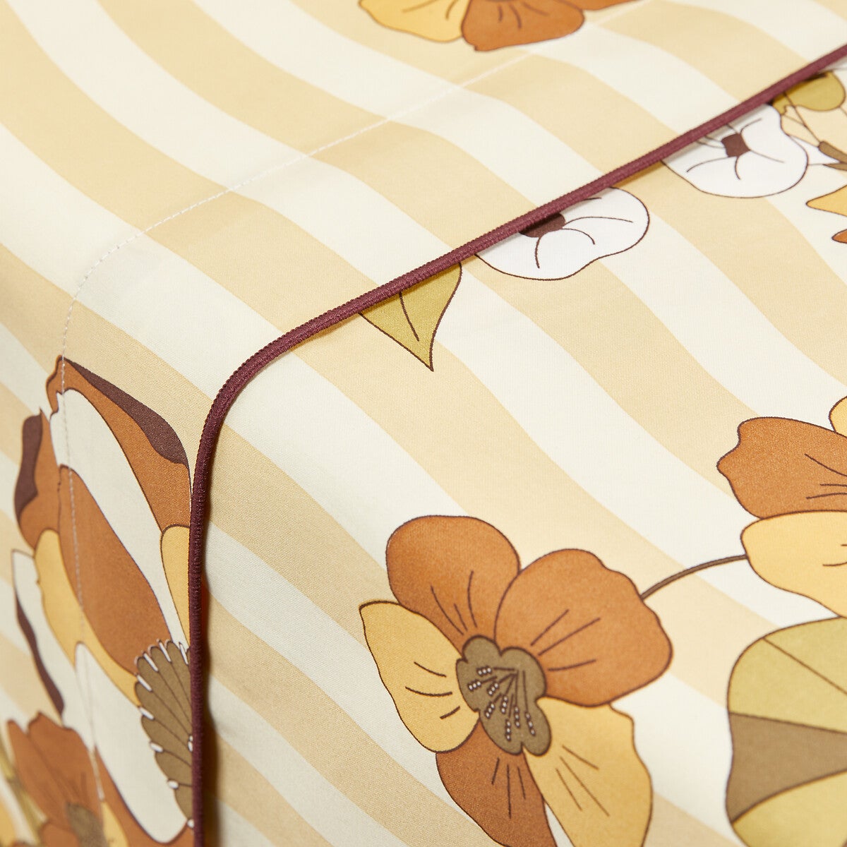 Drap plat satin de coton, Solanne - Imprimé - 180 x 290 cm - 2