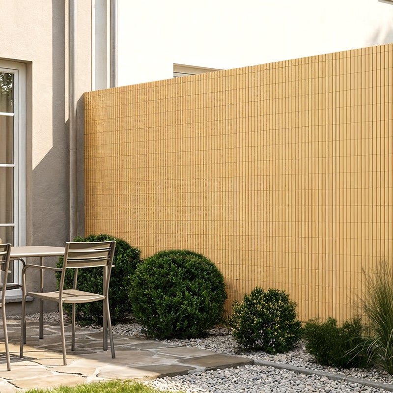 Siatka trzcinowa PCV VISO, 8m x 1,8m, beżowa