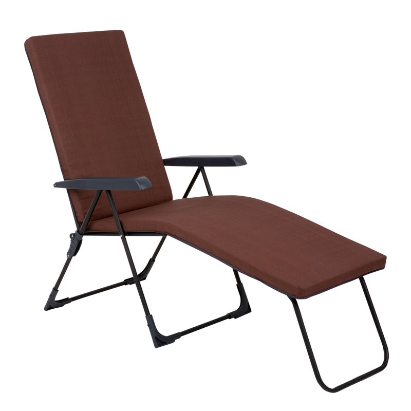 Leżak ogrodowy Barletta Black Edition brązowy Patio