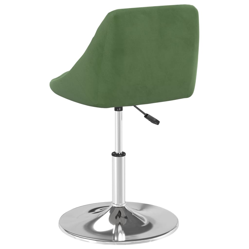 Chaises pivotantes à manger lot de 2 Vert foncé Velours vidaXL - 6