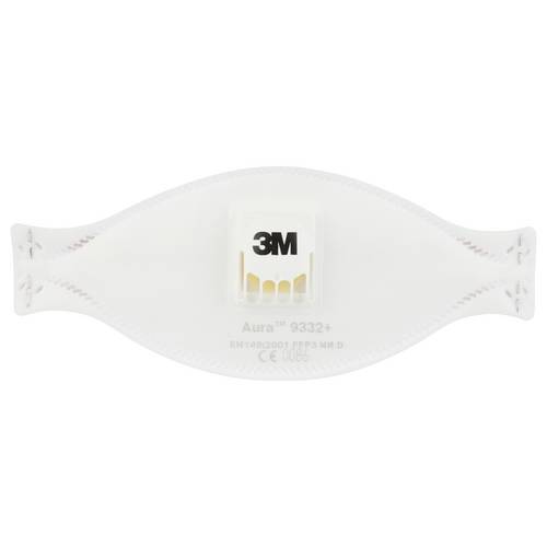 Boîte de 10 masques pliables jetables série Aura™ 9332+ FFP3 NR D avec soupape 3M 7100101249 - 2