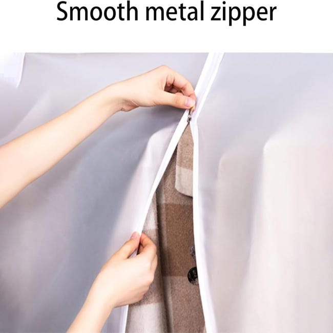 Housse Transparente Pour Vêtements Sur Cintre - Zip, PEVA, Tailles 60 à 200 Cm De Large