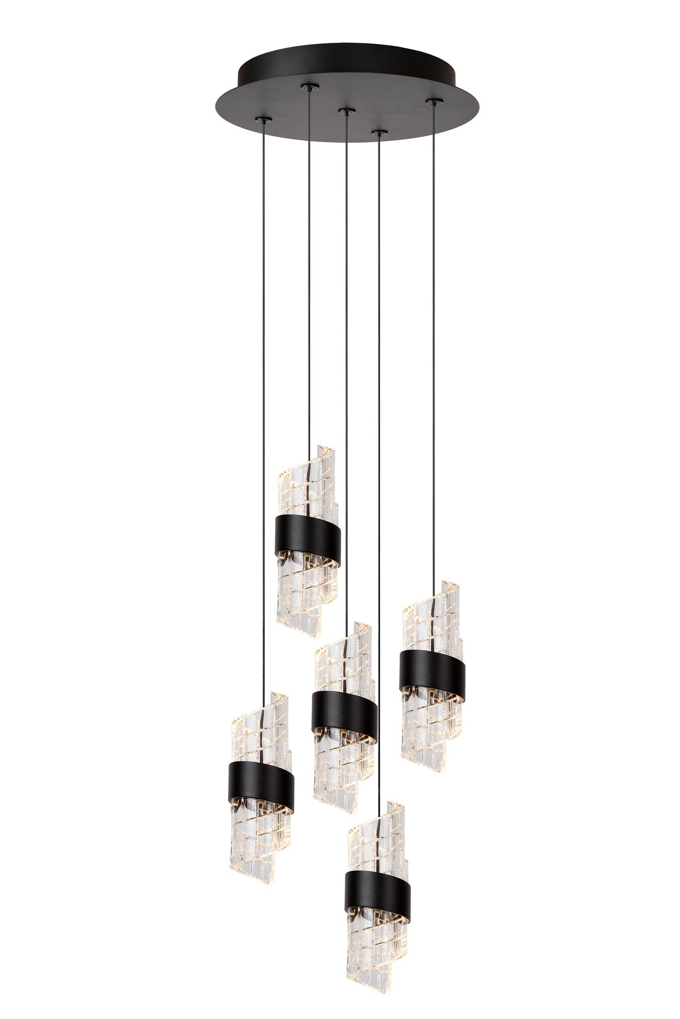 Lampa wisząca KLIGANDE LED 7W Ciepła biel 720lm czarna wym:150x30x30cm Lucide