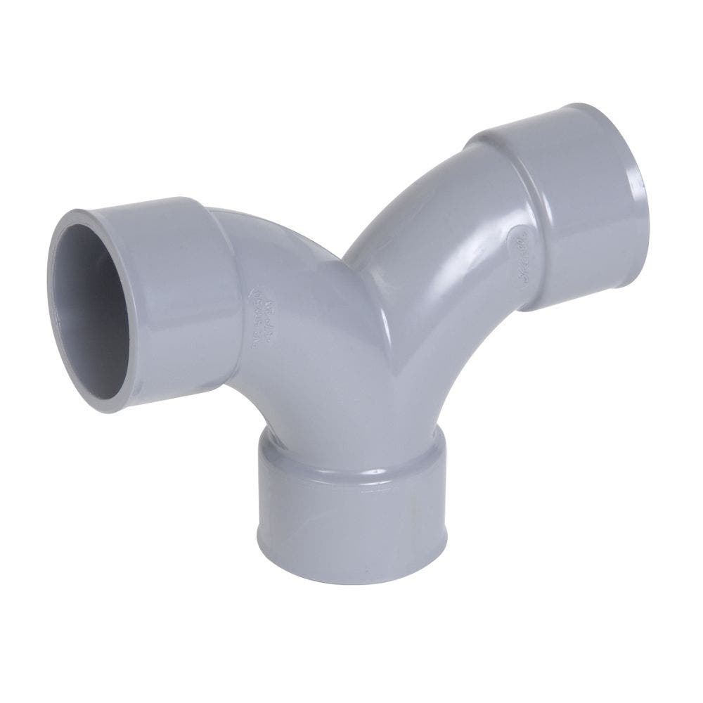 Coude double PVC FF 87°30 diam 40mm à coller | Leroy Merlin