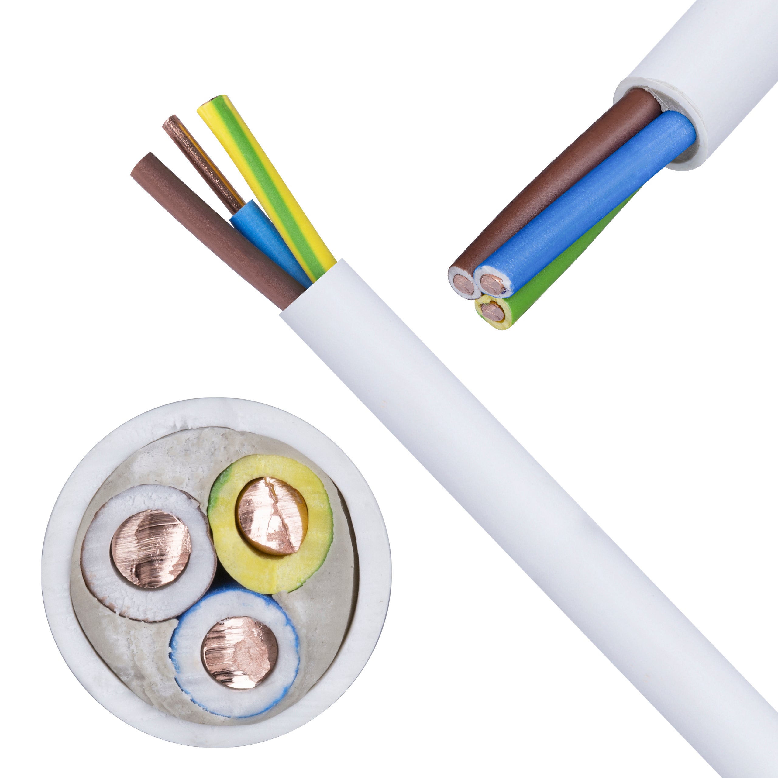 Przewód kabel instalacyjny YDY 3x1,5mm2 450/750V okrągły ELEKTROKABEL 100m