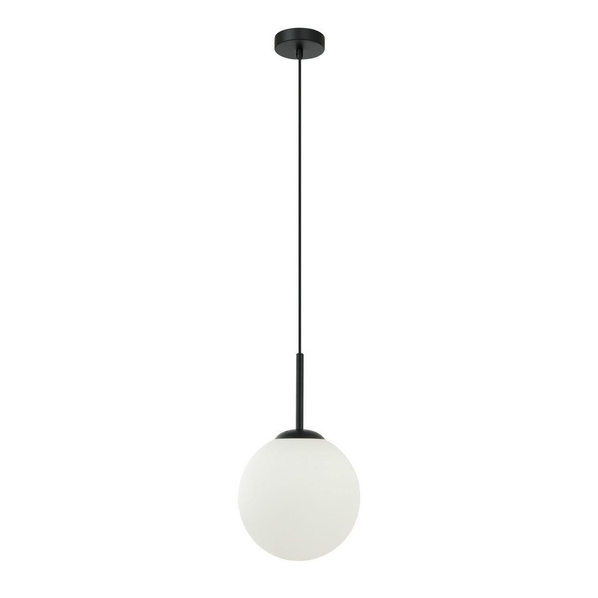 Lampa wisząca Deore czarno-biała 1xE27x40W wym: 110 x 20 x 20 cm szkło Italux