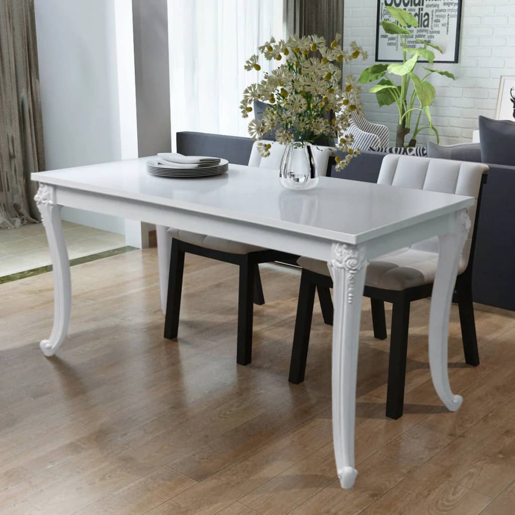 Tavolo da pranzo 116x66x76 cm bianco lucido Leroy Merlin