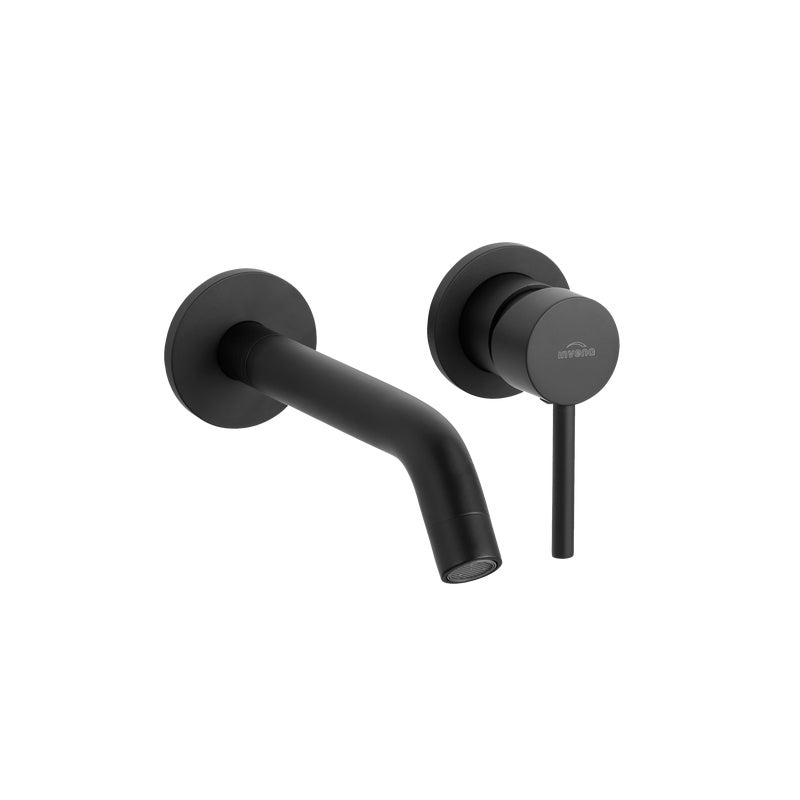 Bateria Umywalkowa Łazienkowa Podtynkowa Jednouchwytowa Czarna Invena Dafni