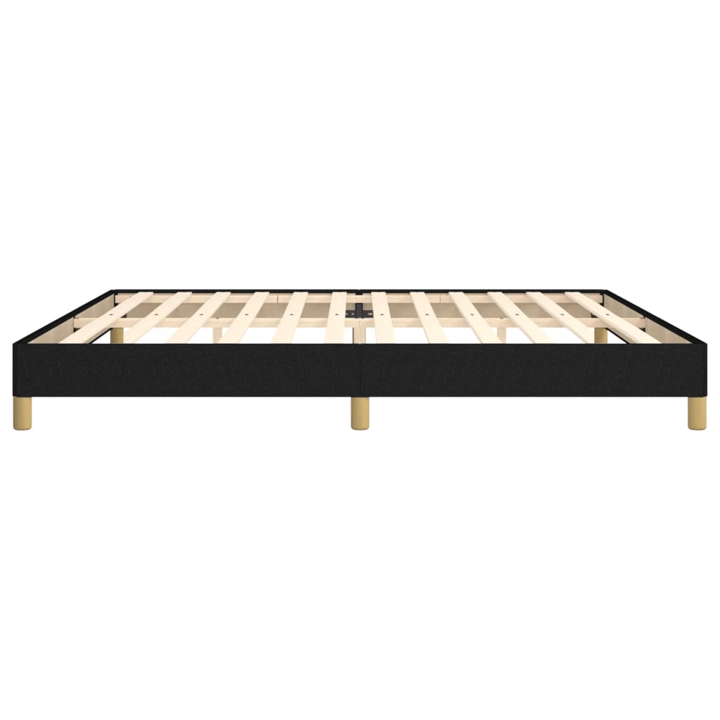 Cadre de lit sans matelas, tissu noir, pour la chambre, 200 × 200 cm - 6