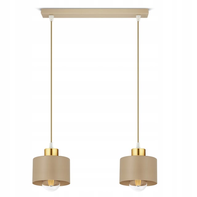 Lampa sufitowa wisząca żyrandol kaszmir ecru beżowa 485-BZ2 salon stół LED