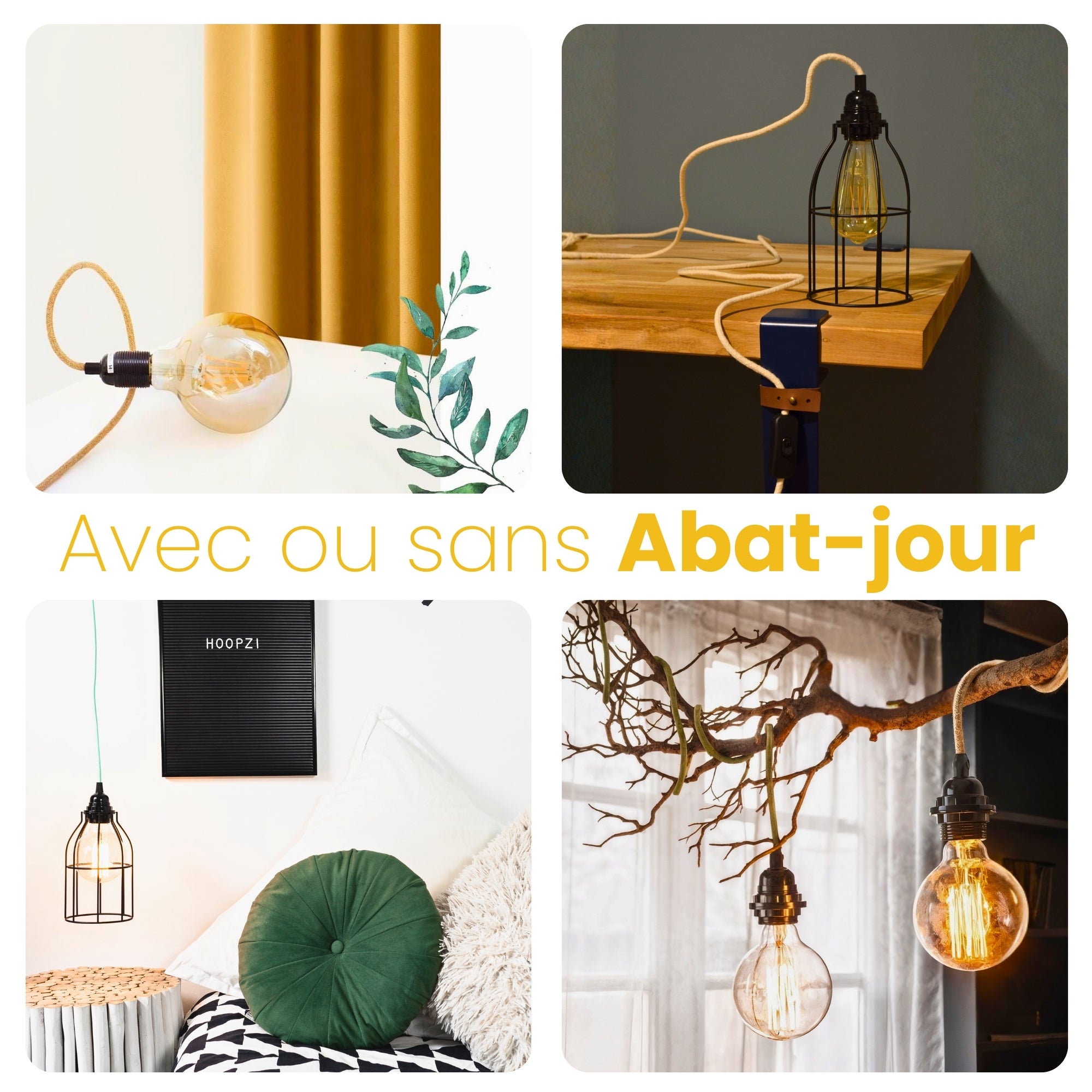 HOOPZI - Lampe Corde BALA - Luxe - Cuivre - 7