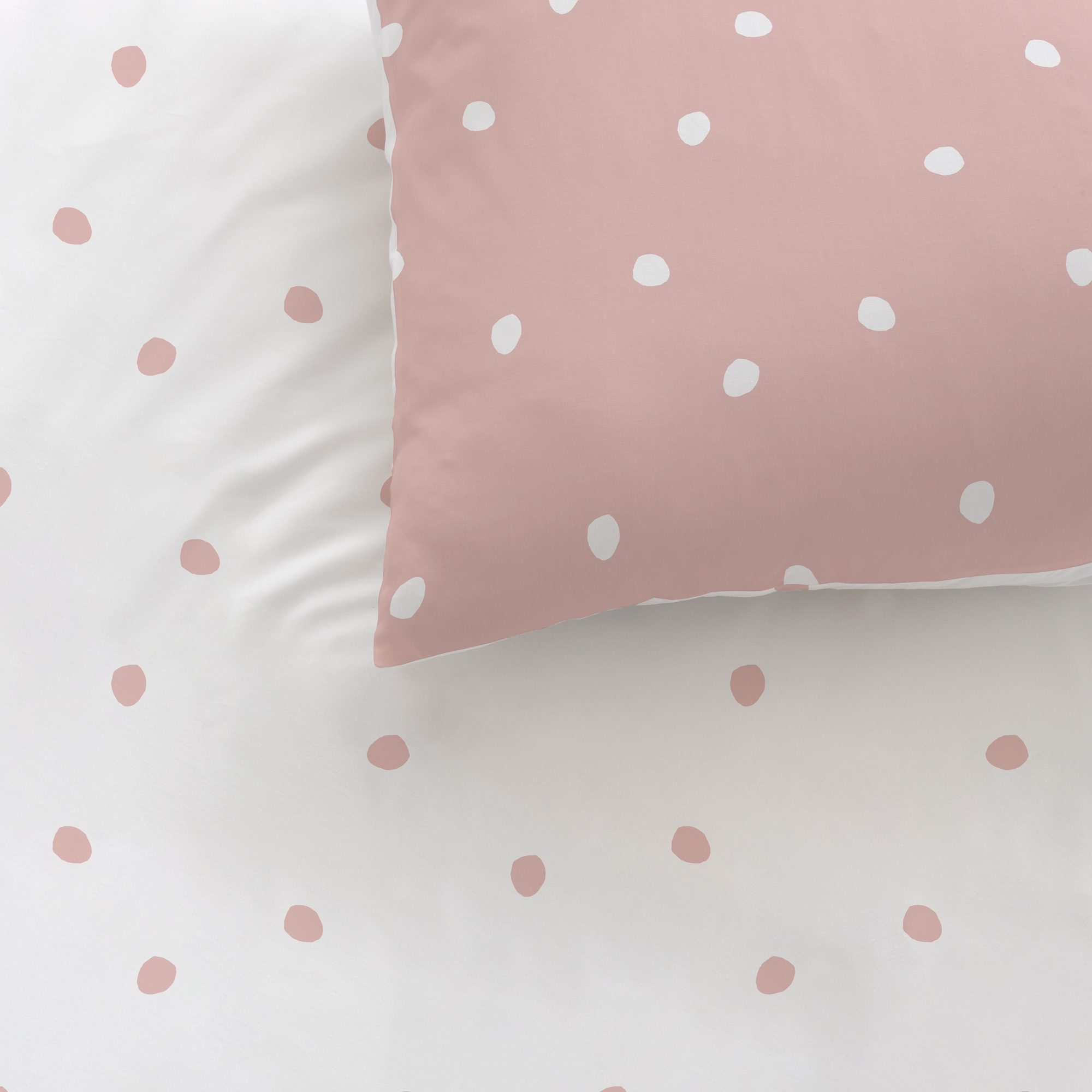 Parure de lit imprimée 100% coton, PINK SPOTS - 5
