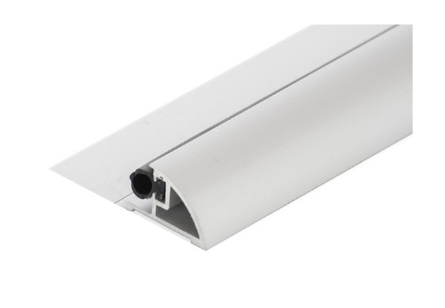 Seuil de Porte Bois Anodisé Argent - 1 mètre Norme PMR 