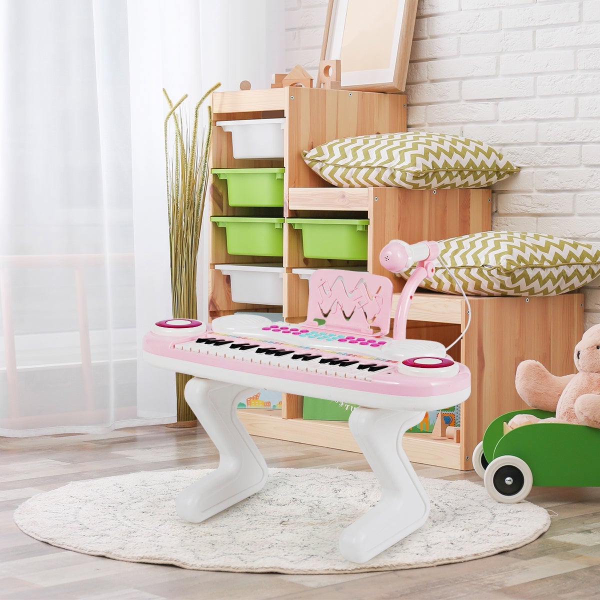 Piano Enfant 37 Touches Avec Micro – 8 Sonorités, 8 Rythmes, Enregistrement – USB Ou Piles – Dès 3 Ans